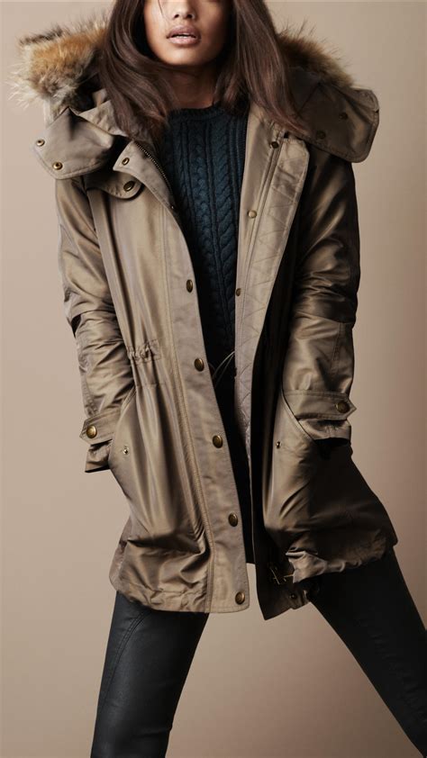 burberry padded parka womens|burberry parka women's.